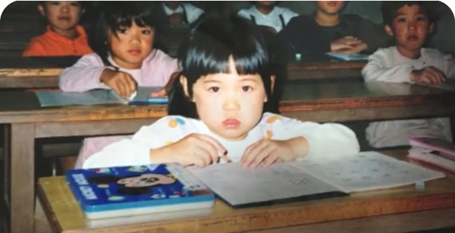平りさこの幼少期・そろばん教室の様子
